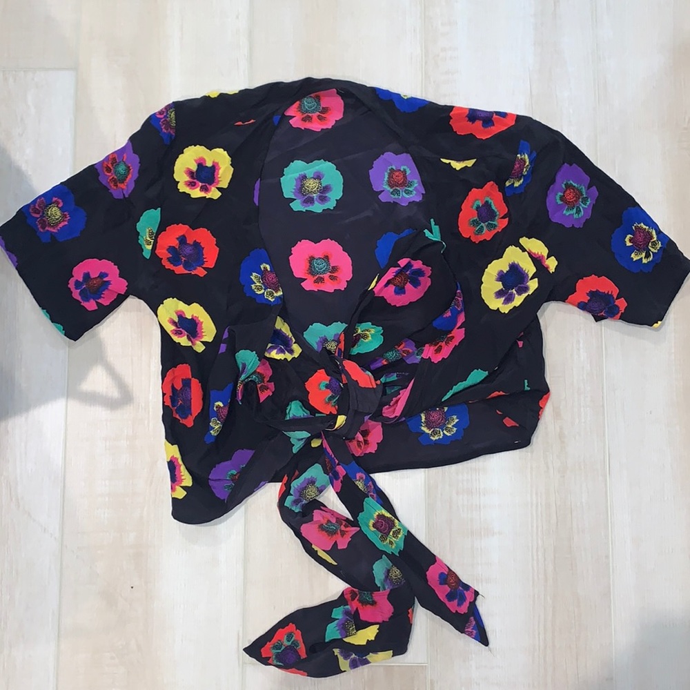 Floral tie top